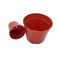 أواني الزهور البلاستيكية الدائرية الحمراء لأحواض الحضانة للبستنة في وعاء