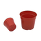أواني الزهور البلاستيكية الدائرية الحمراء لأحواض الحضانة للبستنة في وعاء