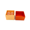 جميل ورق كرافت برتقالي معكرون صندوق تغليف قابل لإعادة التدوير طلاء للأشعة فوق البنفسجية 2 قطعة