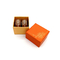 جميل ورق كرافت برتقالي معكرون صندوق تغليف قابل لإعادة التدوير طلاء للأشعة فوق البنفسجية 2 قطعة