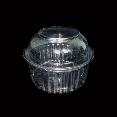 عبوات صينية بلاستيكية شفافة قابلة للتحلل 18 سم 7 جرام تغليف سلطة دائرية