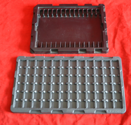 علبة ESD سوداء مضادة للحرارة للقطع الإلكترونية PCB