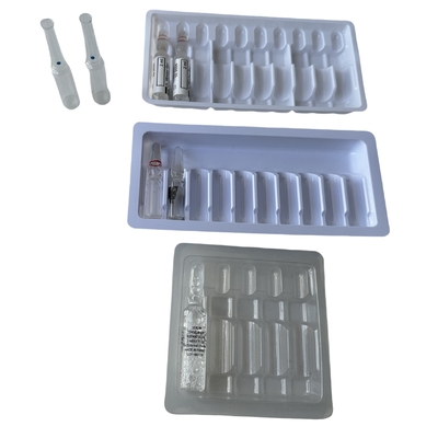 1ml 2ml 3mL Ampoule الحقن الزجاجة الملصق الذاتي الملصق PET Ampoule Tray مجموعة كاملة من تخصيص