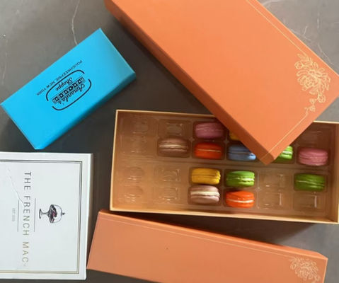 تغليف علب هدايا الماكارون، تغليف علب ورقية للماكارون، تغليف بلاستيكي للماكارون