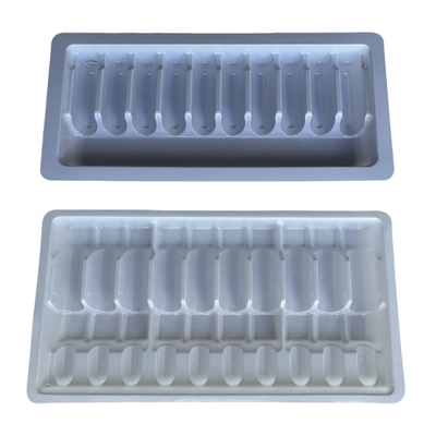 صناعة الأدوية بطاقة PET تعديل علبة العبوة 1ml 2ml 5ml 10m علبة العبوة حقن المياه بطاقة PET الفراغ التشكيل علبة تعديل