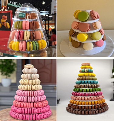 مناسبة صغيرة المكرونة البلاستيكية عرض منصة برج 37pcs قابل لإعادة التدوير