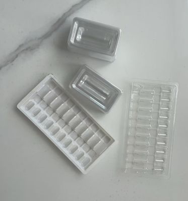 2ml 10-Piece Plastic Ampoule Tray 14.3x7.3cm Cardboard Packaging