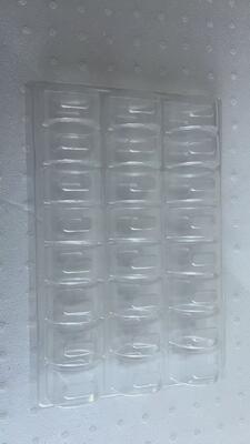 صينية تغليف ماكرون مكونة من 25 قطعة مع بلاستيك PET صالح للطعام وصينية فقاعية ماكرون قابلة لإعادة الاستخدام والتخصيص