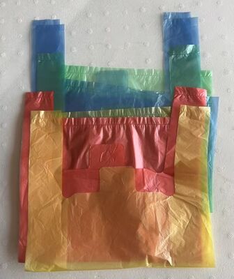 أكياس التسوق HDPE القابلة لإعادة التدوير مع مقاومة عالية للآثار والشعار المخصص للمتجر الكبير