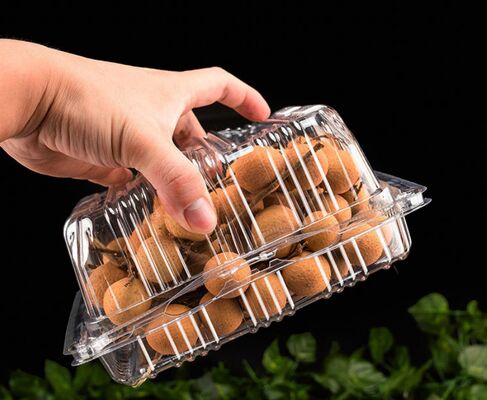 Customized Design Recyclable PET Food Packaging Box with Heat Sealing for Fruits and Vegetables