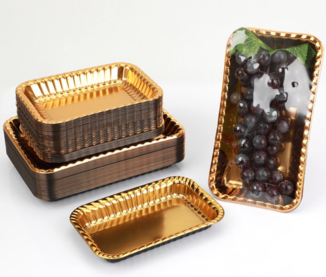 Customized Design Recyclable PET Heat Sealing Chocolate and Macaron Packaging Trays for Fruits and Cakes