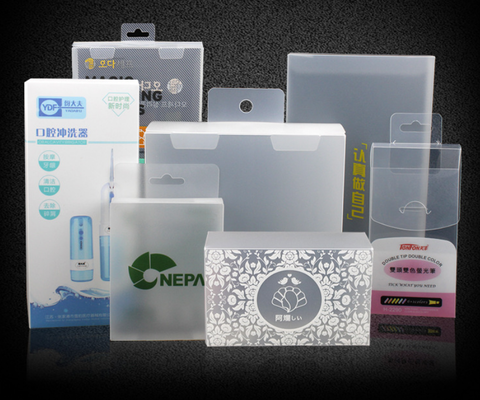 حامل فرشاة الأسنان مع مشبك الأذن، صندوق تغليف شفاف PVC، صندوق قابل للطي من البلاستيك PET، طباعة PP غير لامعة، التخصيص متاح
