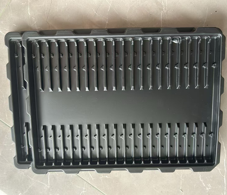 Wholesale Black PS 40-grid 63*14*15 Anti-static Tray for Circuit Board and Jewelry Display Blister Packaging