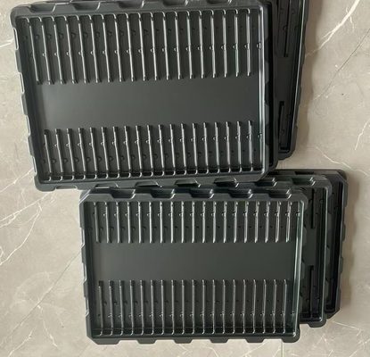 Wholesale Black PS 40-grid 63*14*15 Anti-static Tray for Circuit Board and Jewelry Display Blister Packaging