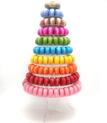 WOW 10 Tier Macaron Blister Tower Stand التعبئة والتغليف من CnxmxxL مع الأكريليك